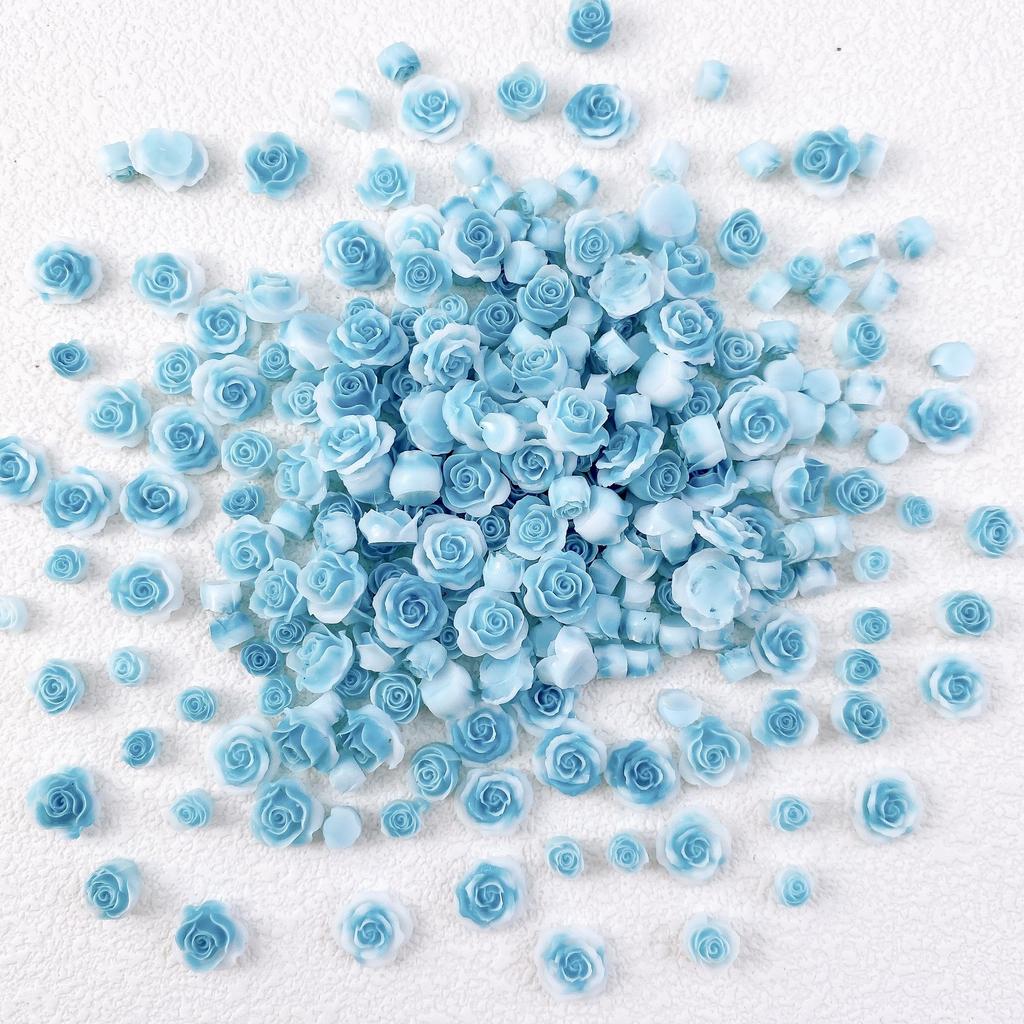 New Resin Luminous Mixed Rose Flower Nail Decorations DIY Wearable Nail Art Accessories Wholesale