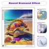Diy полный круглый набор алмазов для рисования морская черепаха Алмазная вышивка животных вышивка крестиком украшение дома 30x40 см/12x16 дюймов
