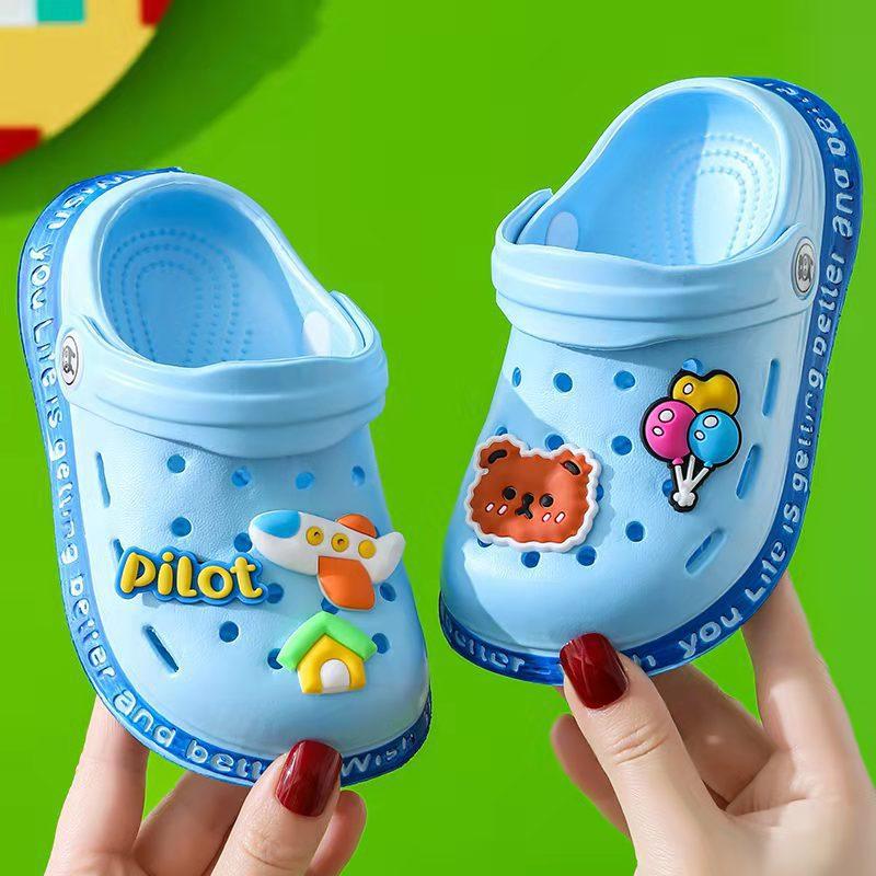 Детские сандалии с круглыми отверстиями на мыске, 1-6 лет, Мягкие, -, Домашние тапочки для малышей и детей ясельного возраста
