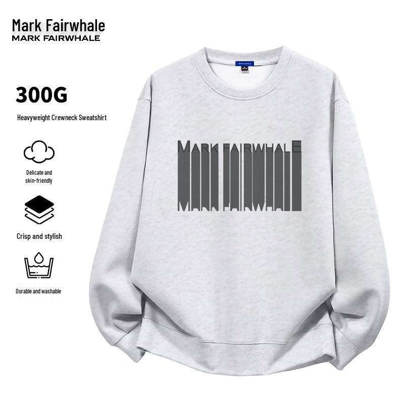 Mark Fairwhale Мужской свитшот свободного кроя с круглым вырезом