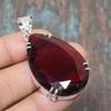 Mozambique Garnet Gemstone Handmade 925 Sterling Silver Jewelry Pendant For Memorial Day