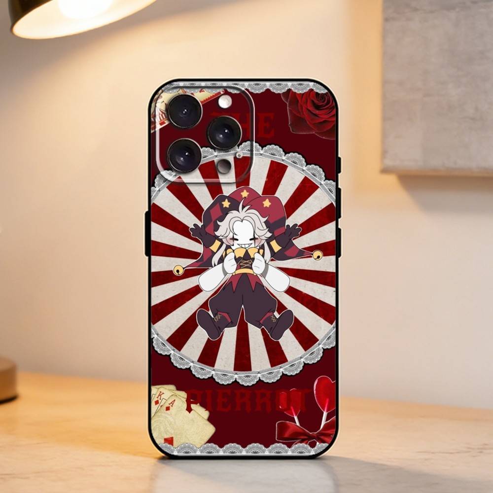 Чехол для телефона T-The Freak Circus Pierrot для iPhone 17,16,15,14,13,12,11 Plus,Pro Max,XS, Мягкий силиконовый черный чехол