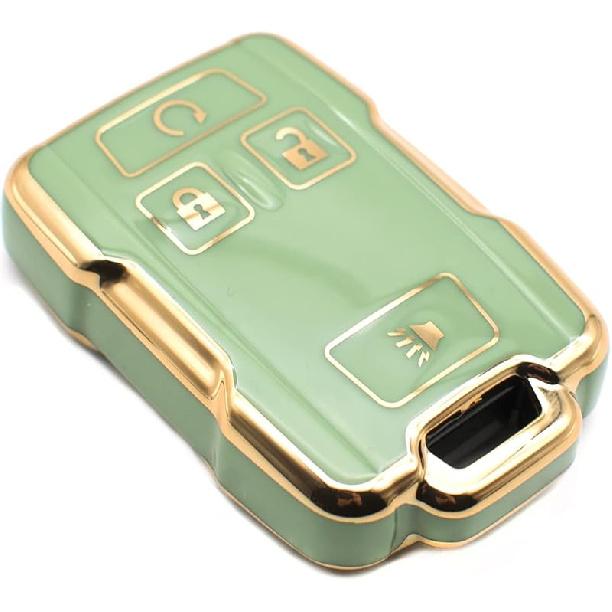 FEYOUN Key Fob Cover Compatible with Chevy Chevrolet Colorado Silverado Suburban Tahoe GMC Canyon Sierra 1500 2500 3500 HD TPU Remote Keyless Key Fob