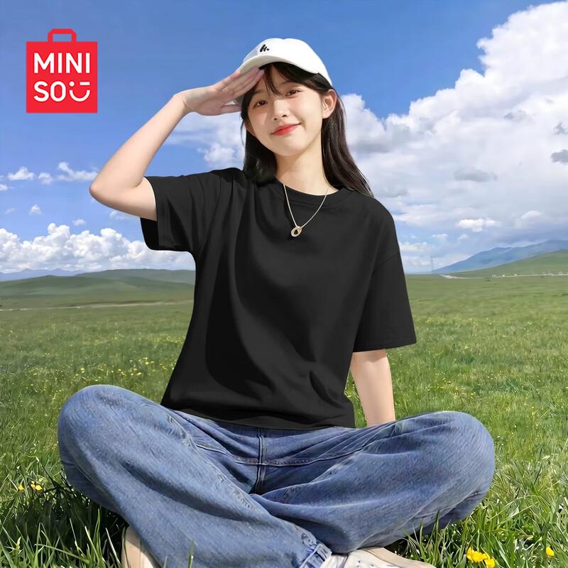 MINISO Женская хлопковая свободная футболка