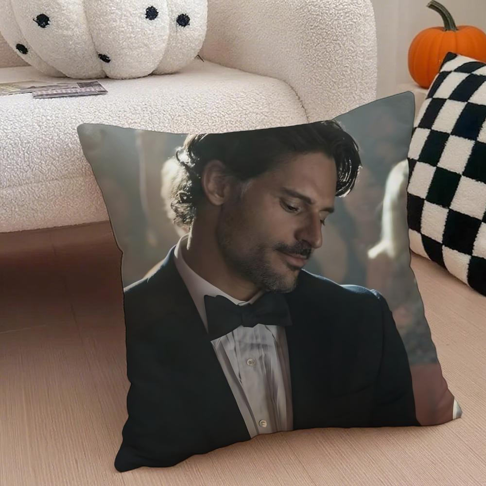 JJoe Manganiello Cushion Cover Throw Pillow Cover Hidden Button Durable Polyester Chair Cushion