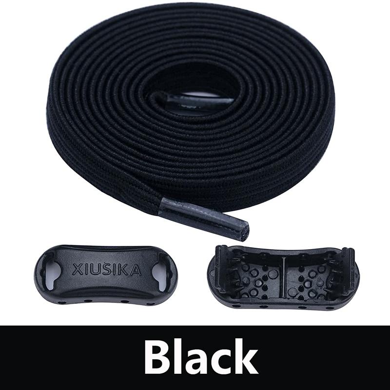 1 пара эластичных шнурков без завязывания для кроссовок, плоские шнурки без завязывания, шнурки с фиксатором для детей и взрослых