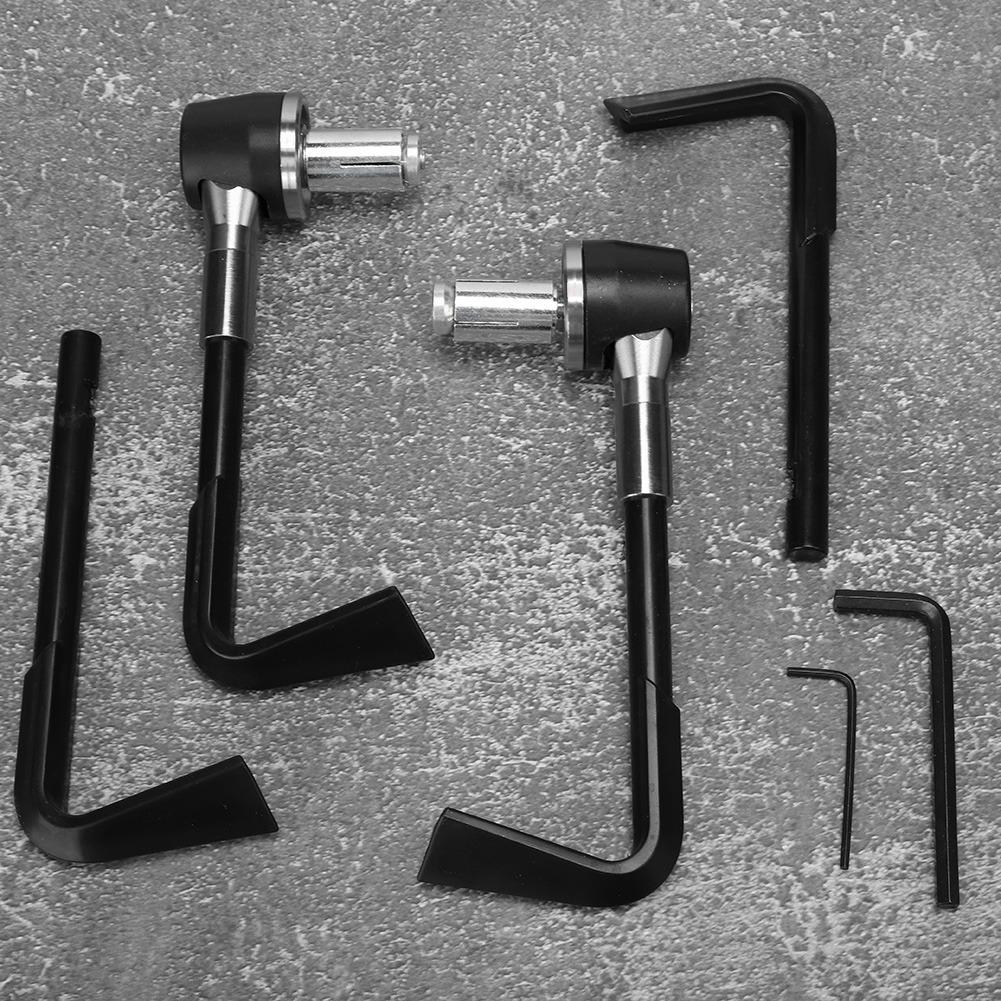 CNC Motorbike Handgrip Guard Brake Levers Guard Motorcycle or Handlebar(Silver)