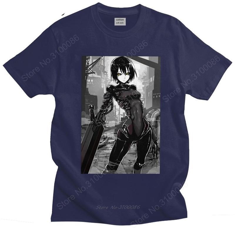 Classic Manga Blame T Shirt Men Short Sleeved Sidonia Tshirt Heavy Industries Nihei Tsutomu Anime Tee Pre-shrunk Cotton Top Gift