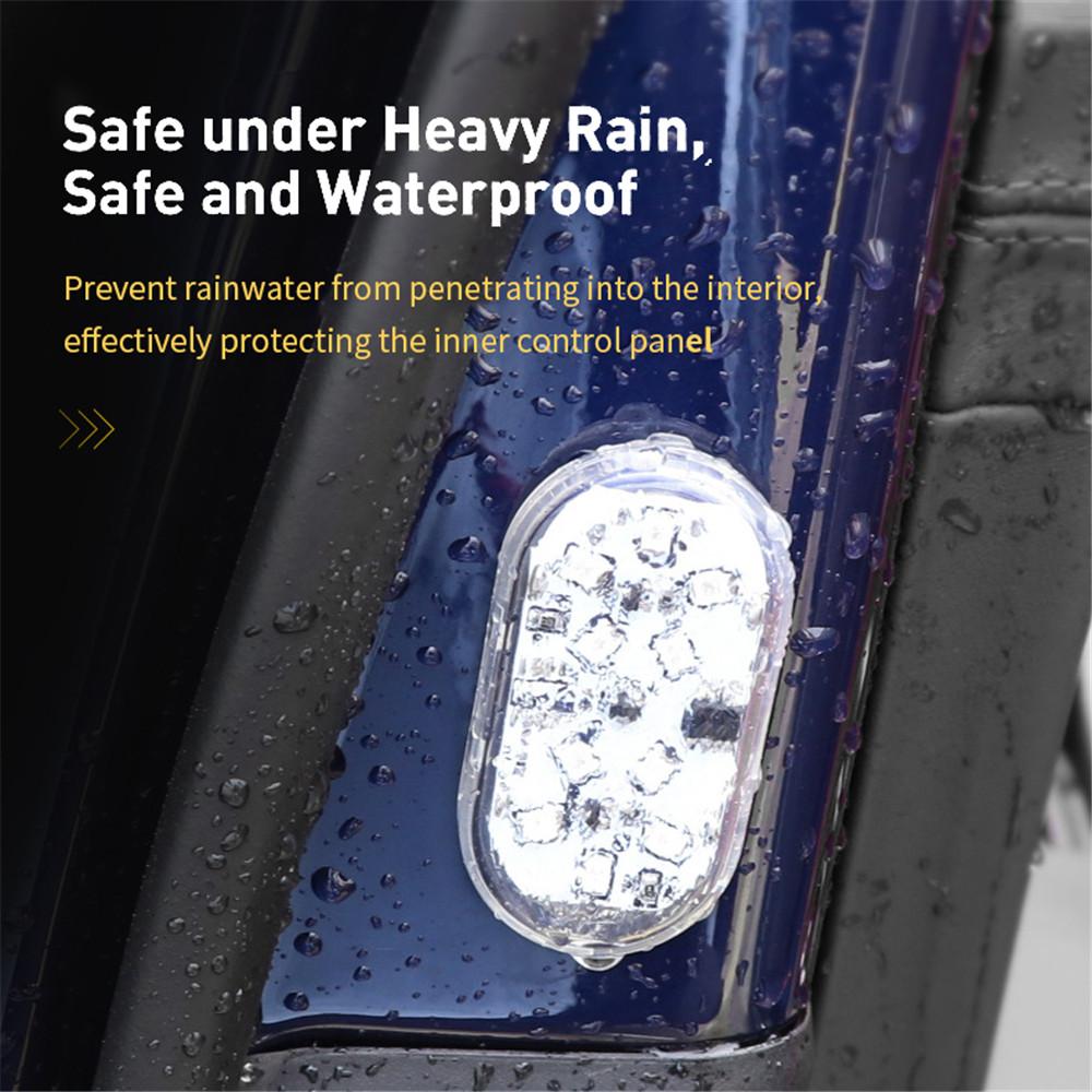 Светодиодный стробоскоп для предотвращения столкновений, красный/синий, безопасный, без проводов, индукционное украшение двери автомобиля, сигнальная лампа против хвоста