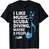 Я люблю музыку, подводное плавание, может быть, трех человек, папа, футболка на День отца