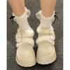 Зимняя верхняя одежда Birkenstock на толстой подошве увеличивает рост, согревает и хорошо выглядит, хлопковая обувь для женщин в снегу