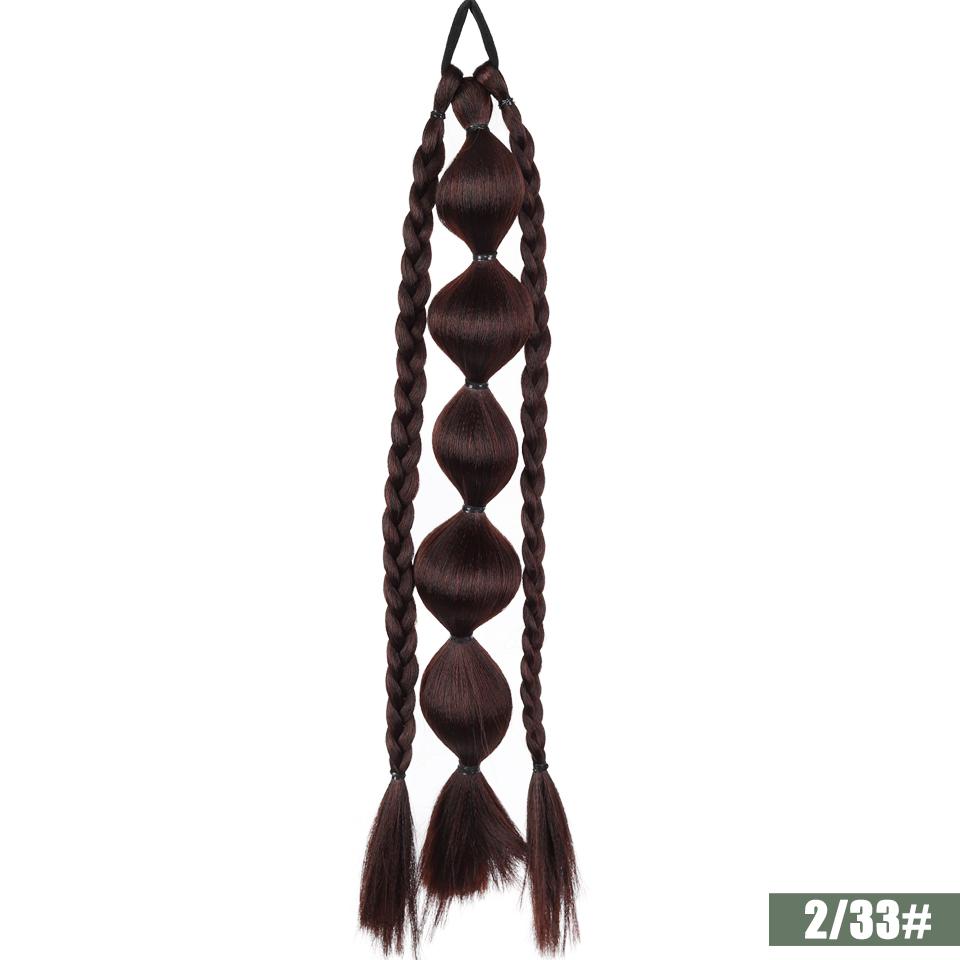 Синтетический Пузырчатый Хвост Резинка Стиль Коса Хвост Наращивание Волос Парик Подходит для Женщин Девушек Повседневная Носка