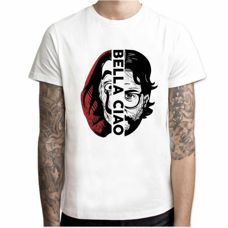 La Casa De Papel T Shirt Money Heist Tv Series Homme Tops House Of Summer Paper