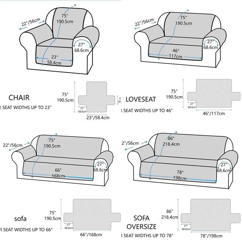 1/2/3/4 Sester Waterproof Sofa Cover for Living Room Non-slip Pet Dog Kids Sofa Mat Anti Scratches Couch Slipcovers Home Decor