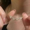 Ожерелье-клевер в форме сердца в стиле инфлюенсера: Универсальная и элегантная ключичная цепочка