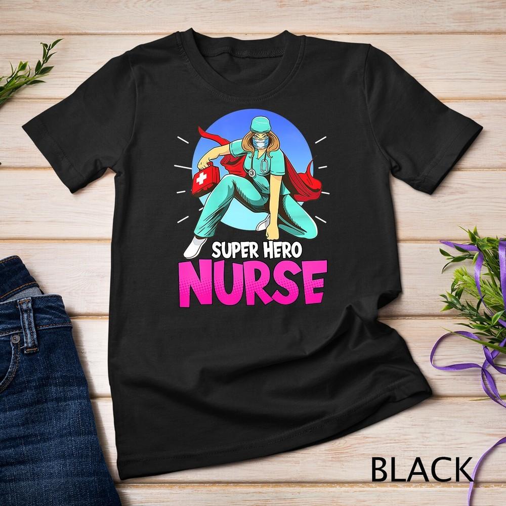 Womens Super Hero Nurse Happy Nurse Week Medicine Professional Unisex T-shirt