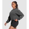 Gymshark Gains Washed Loopback Crew Neck Асфальт Серый Черный B3b8o Gc9x