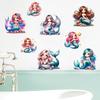 Cute Mermaids Stickers Waterproof Sticker Self-adhesive Bathroom Home Decoration