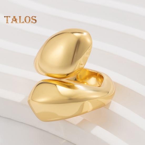 Женское кольцо в стиле хип-хоп, крупное, нестандартное, глянцевое, витое кольцо, каплевидное, сплавное, плиссированное кольцо, модные аксессуары