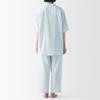 MUJI Тонкая марлевая пижама с коротким рукавом без боковых швов FD1JHA4S Светло-голубая полоска S Женская Женская Женская