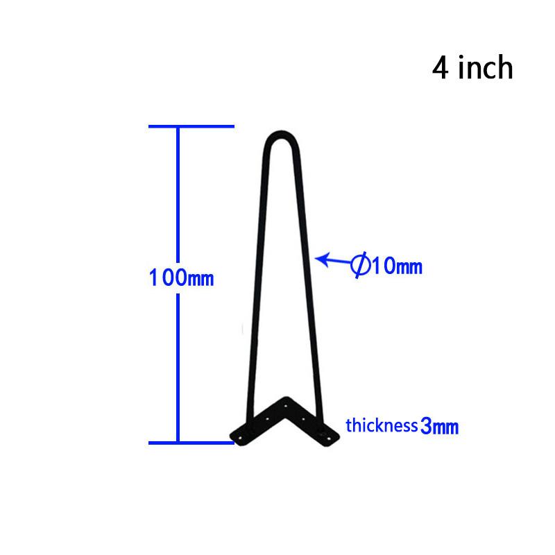 4 шт. 4/6/8 дюймовые железные металлические ножки для стола, аксессуары для дома, простые ножки для стола, современная мебель, проволочные ножки