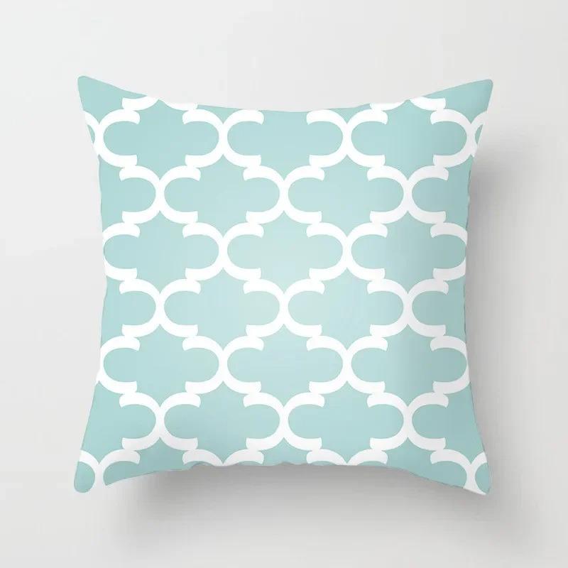 Modern Geometric Print Pillowcase Sofa Lumbar Pillowcase Mint Green Pillowcase Home Decoration Cushion Cover