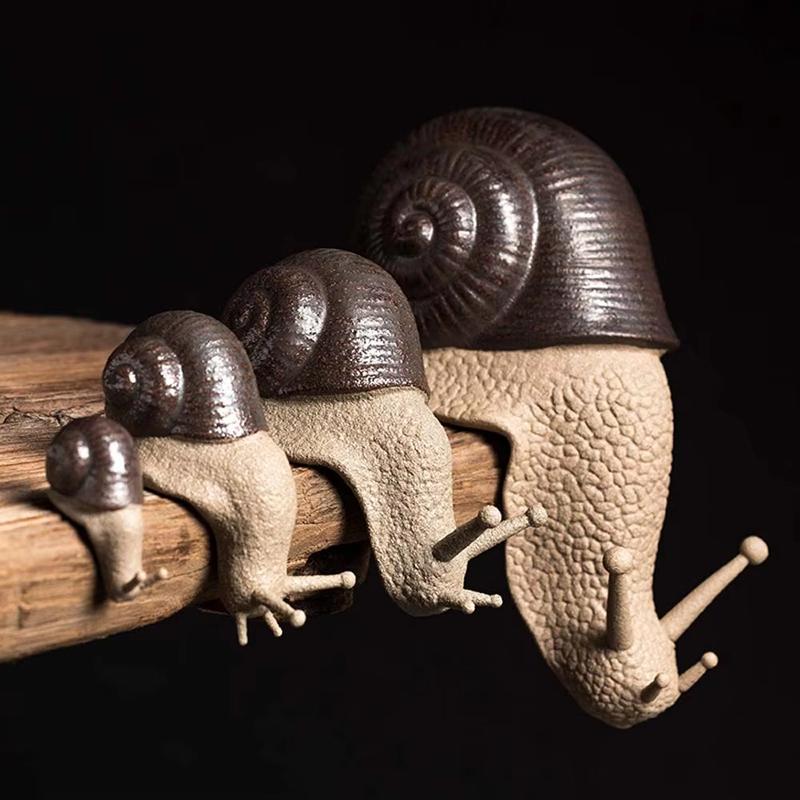Керамические маленькие фигурки улиток, украшения для бонсай, микроландшафт, чайные питомцы, фигурка улитки, креативный декор для сада, гостиной, письменного стола, поделки