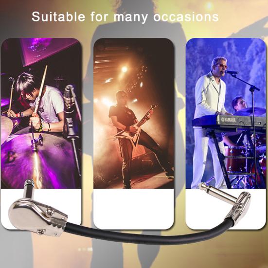 6.35mm Guitar Cable Connecting Line Guitar Effect Pedal Patch Cable for Microphone Mixer Effector