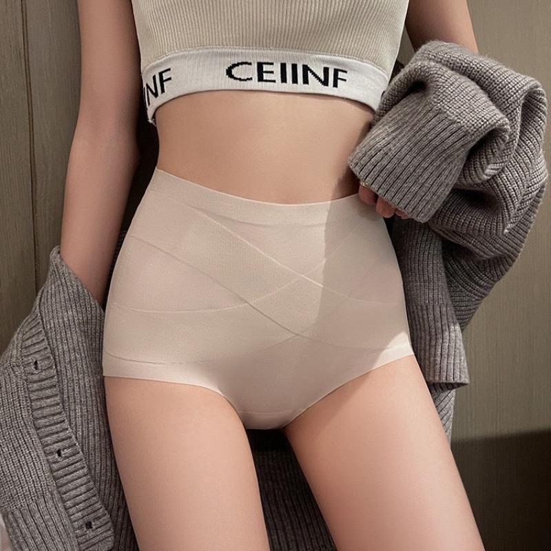Легкие роскошные утягивающие трусы для живота, утягивающие бедра, антибактериальные трусы, бесследное нижнее белье с высокой талией для женщин, трусики