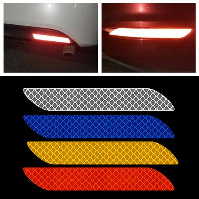 2 шт. универсальная автомобильная светоотражающая наклейка, предупреждающая безопасная паста, водостойкая задняя панель автомобиля, декоративная наклейка для безопасности