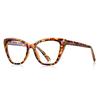 Fashion cute cat glasses tortoiseshell anti-blue myopia glasses women's versatile online glasses plain trendy men