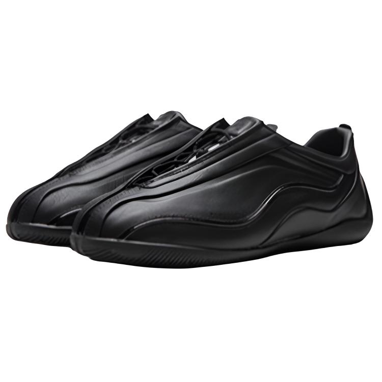 Li Ning Деликатные RACER Кожаные Низкие Повседневные Кроссовки Женские Черные AZGW156-3