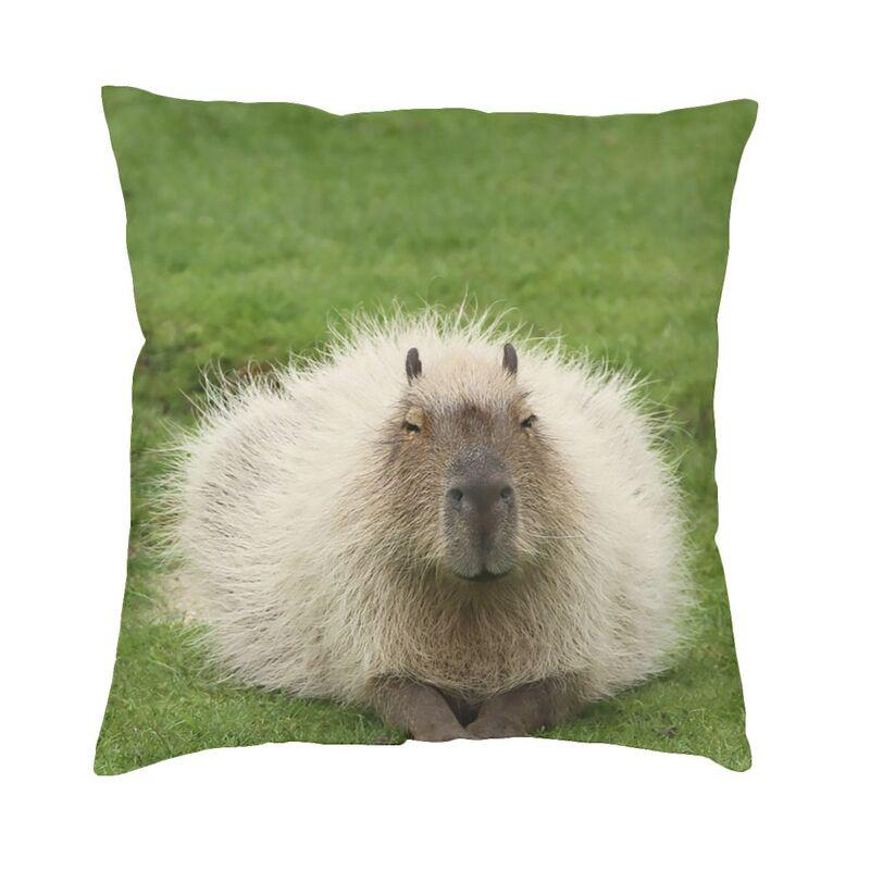 Chilling Capybara Cushion Cover Sofa Decoration Square Throw Pillow Cover 45x45cm