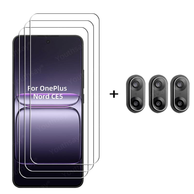 6-в-1 Для OnePlus Nord CE5 Закаленное Стекло Защитная Пленка для Экрана OnePlus Nord CE5 HD Защитная Пленка для Объектива Камеры Телефона OnePlus Nord CE5