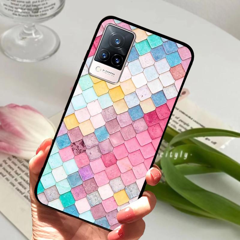 Для vivo V21 5G 4G V21E Чехол Мягкий Силиконовый Телефон TPU Coque Чехол для Vivo V21E v21 V 21e 21 V2050 V2061 Защитный Fundas Оболочка