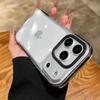 Роскошный прозрачный чехол-бампер с воздушной подушкой для iPhone 17 16 15 Pro Max 14 16 Plus 13 12 11 Контрастный бампер Ударопрочный ТПУ чехол