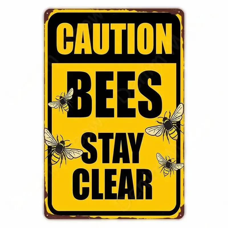 Винтажный плакат с надписью "Будь добр", забавный, медоносная пчела, счастливый, ретро, металлическая табличка, для дома, для улицы, на стену, слоганы пчеловода, искусство, жестяная табличка, украшение