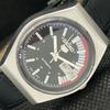 USED VINTAGE SEIKO 5 AUTOMATIC 6349A JAPAN MENS D/D BLACK WATCH 608i-a316851-9 SKU608i-a316851