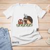 Easter Hedgehog Bunny Eggs On Flowers Cute Women Girls Kids Unisex T-shirt