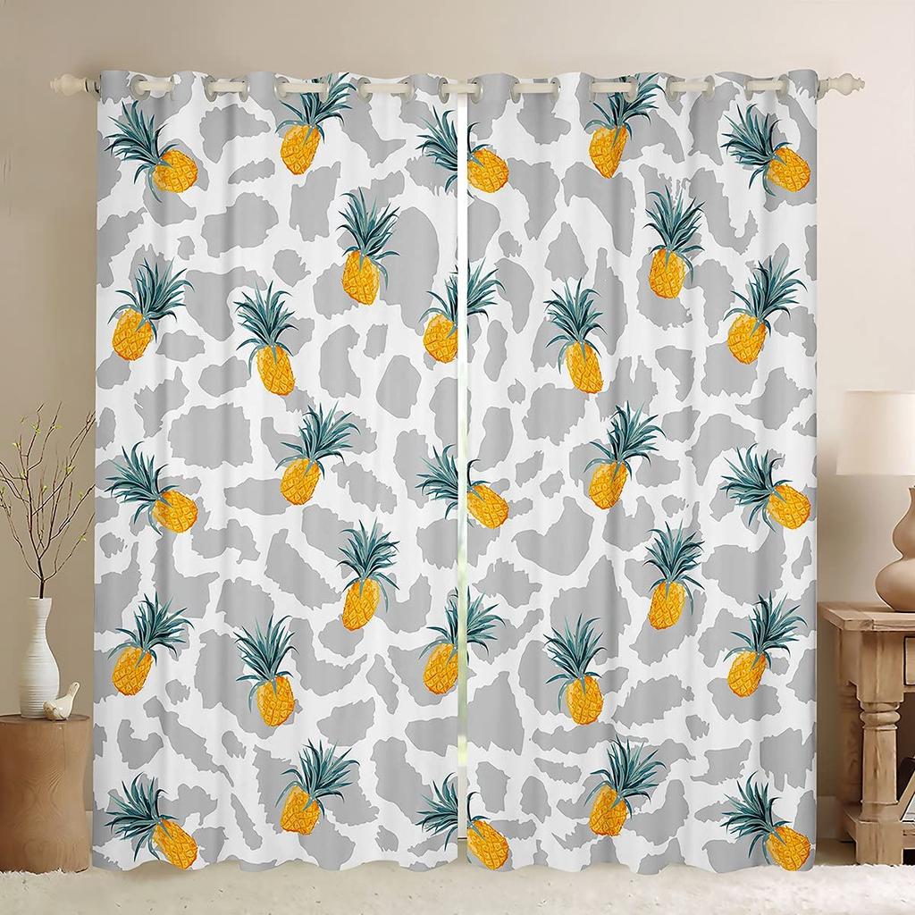 Милые ананасы затемняющие шторы для спальни, затемняющие шторы для комнаты, затемняющие шторы для патио, гостиной