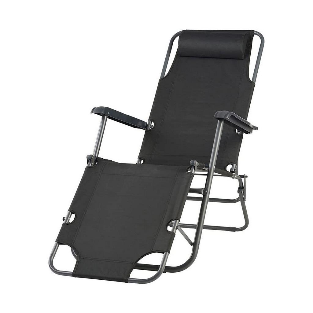 Black Lounge Chair (178 X 60 X 95 Cm)