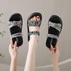 Cool Slippers Female Summer Wear 2025 New Fairy Style with Skirt Platform Beach Sandals Fashion One-word Drag