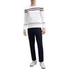 Fila Heritage Striped Crewneck Sweatshirt Men Sweatshirt Standard-White F11M411204F-WT