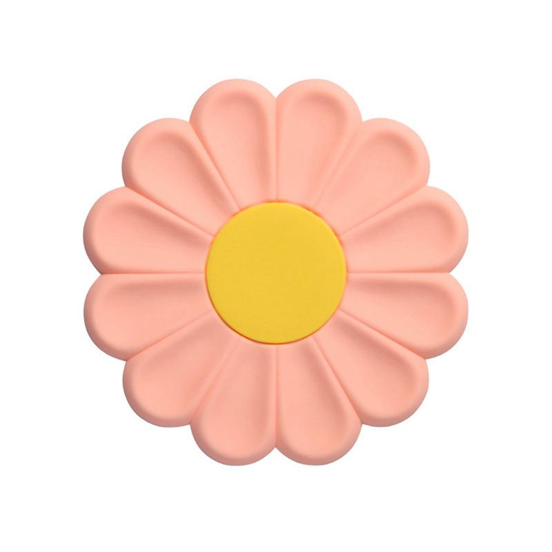 Силиконовый коврик с милым цветком, обеденная подставка для напитков, нескользящая изоляционная подставка для горшка, подставка для столовых приборов, бытовой коврик для чайной чашки, кухонный аксессуар