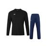 Solid Color Casual Crew Neck Long Sleeve T-Shirt And Mid Waist Long Pants Sports Set Men Sets 22600307-001+21500737-408