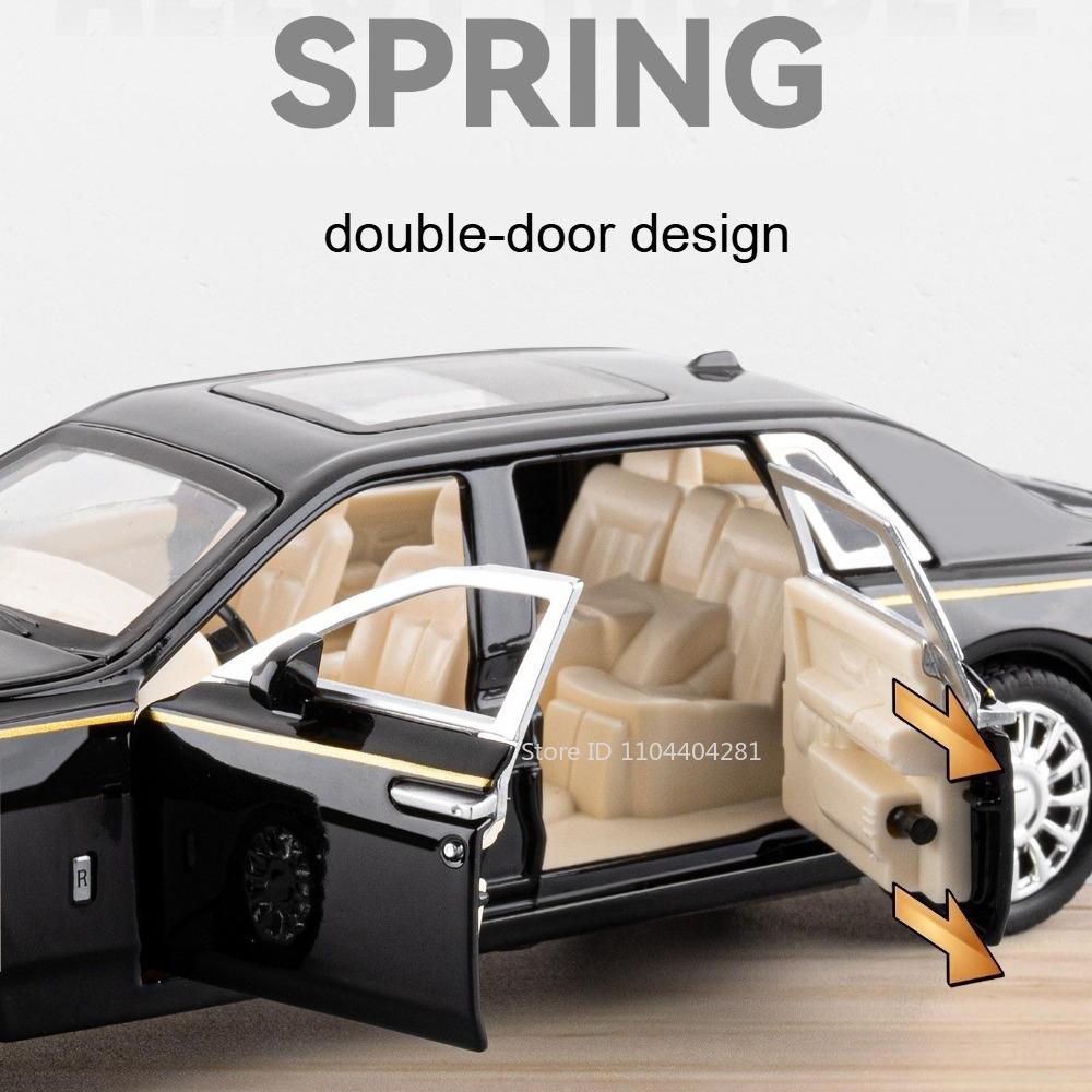 AAZH1 1:32 Rolls Royce Phantom Wraith Toys Car Diecast Alloy Model with Sound Light Pull Back Doors Opened Cars Friend's Birthday Gift