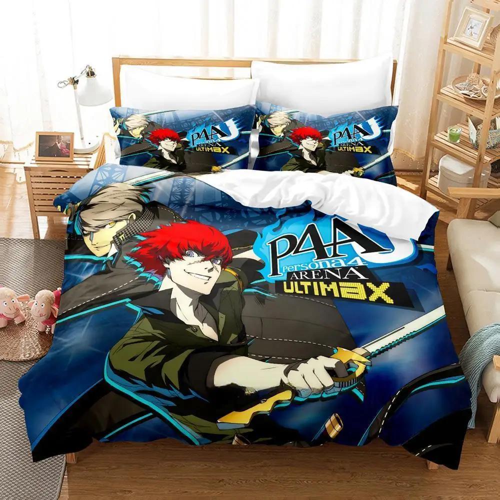 Новый набор постельного белья Persona 4 Односпальный Полуторный Двуспальный Queen King Размерный Набор Постельного Белья Для Взрослых Детей Спальни Комплекты с Пододеяльником Комплекты Постельного Белья Аниме