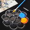 20Pcs Disposable Gouache Oil Painting Palette Plum Blossom Shape Painting Art Palette Washable Watercolor Paint Palette