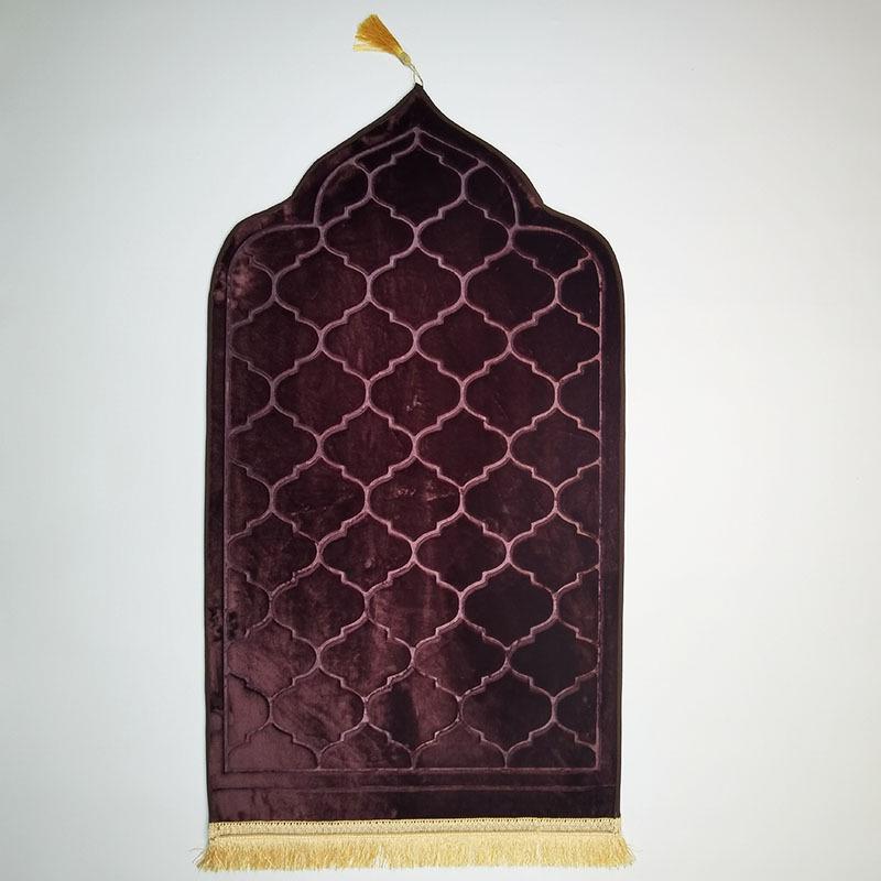 Cross-border Thick Raschel Prayer Mat with Irregular Embossed Design