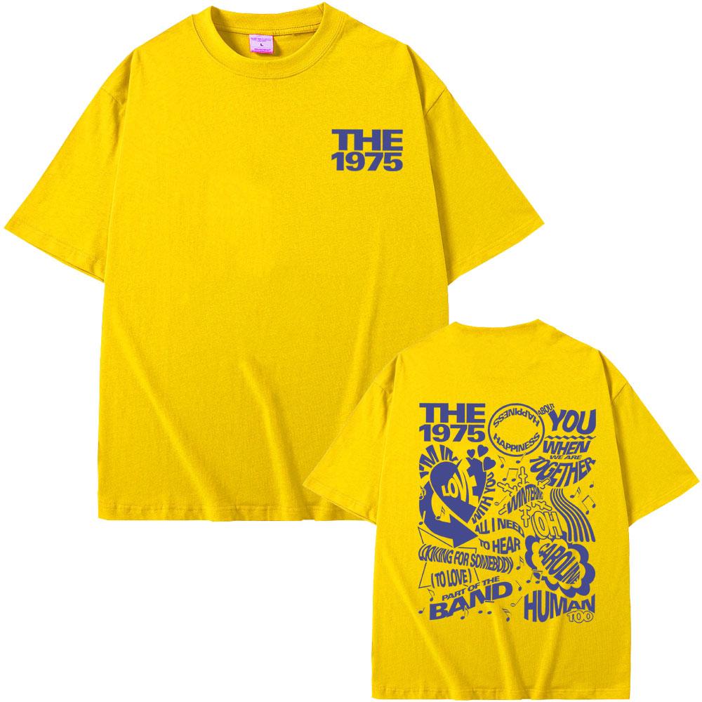 Британская инди-альтернативная рок-группа The 1975 Графическая футболка Мужская Уютная Футболка оверсайз Мужская Винтажная Уличная одежда Готические футболки